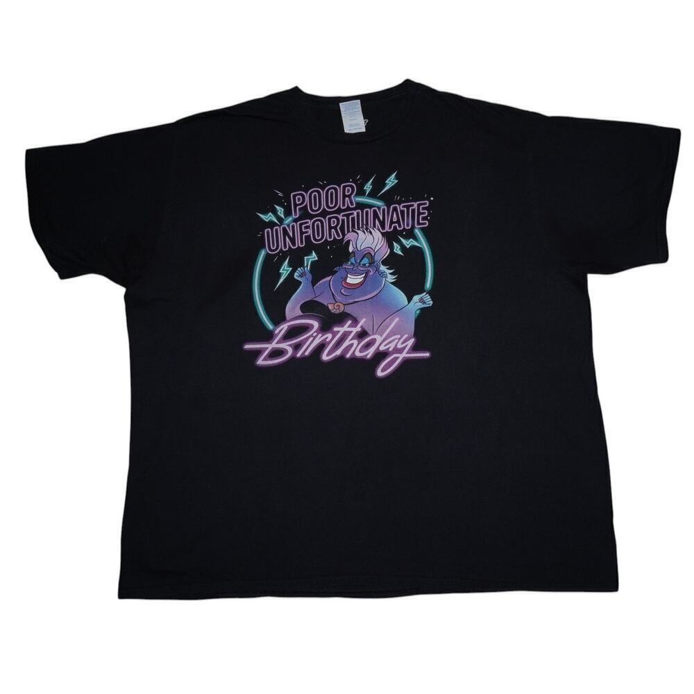 Disney Villains Ursula “Poor Unfortunate Birthday” Graphic T-Shirt Black 3XL